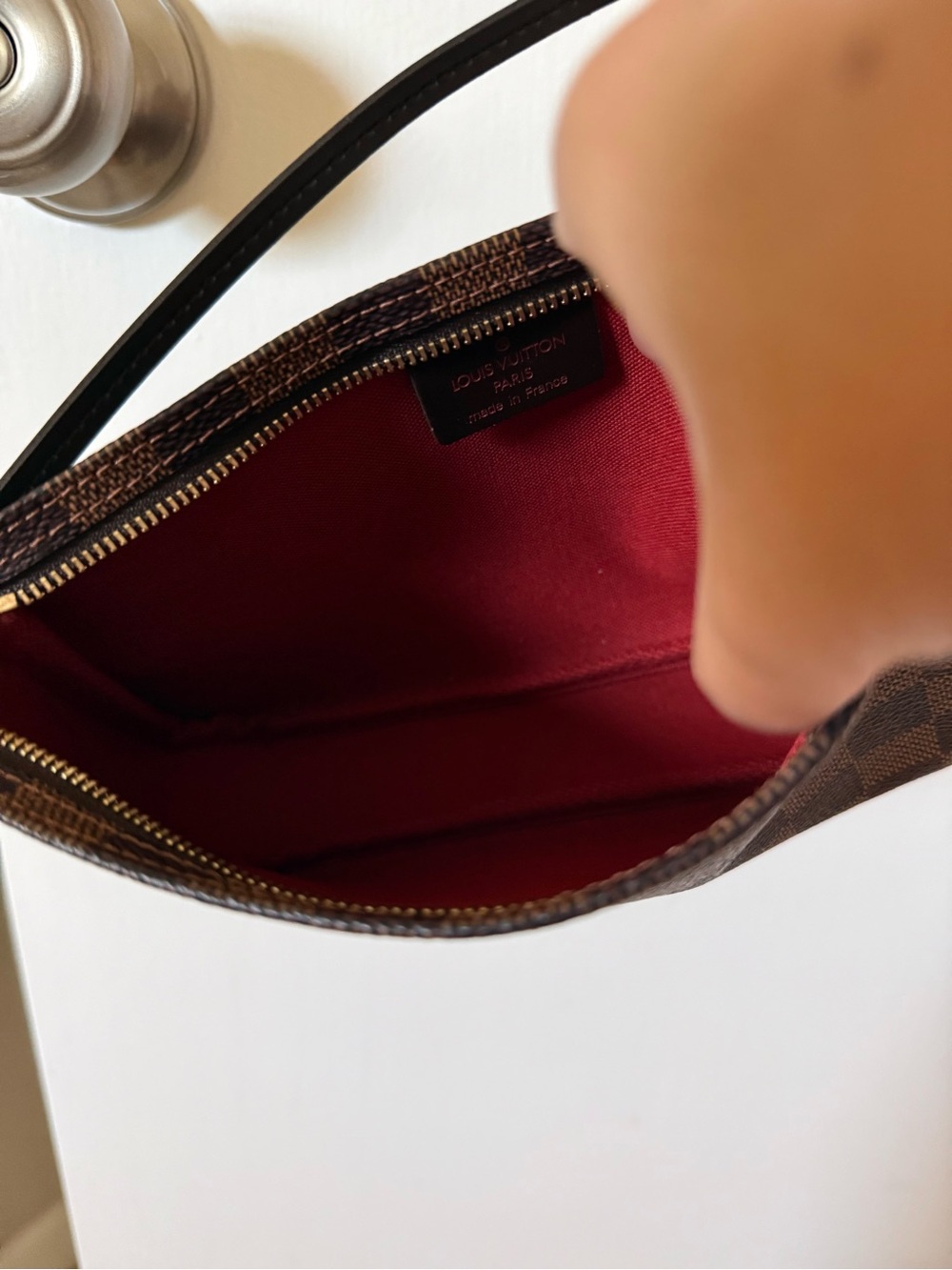 Louis Vuitton Damier Ebene Navona Pochette - Picture 5 of 6